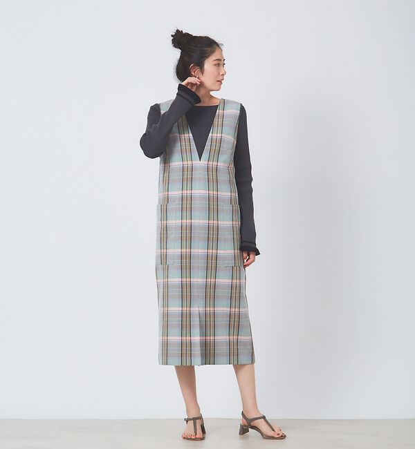 qualite「ブライトチェックワンピース」|ワンピース|