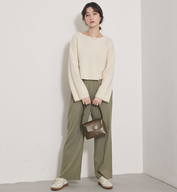 qualite「大人気ニット入荷！【新色登場！上質な肌ざわり】フォックスウールショートプルオーバ」|ニット・セーター|