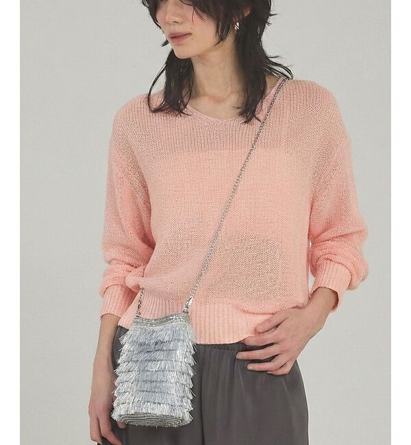 qualite「【Benelli Montacone】フリンジポシェショルダーバッグ」|ショルダー・メッセンジャー|シルバー