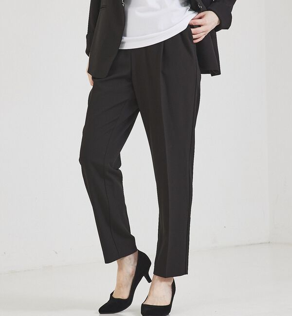 abahouse mavie「【エニデイカセット】タックテーパードパンツ」|スラックス|