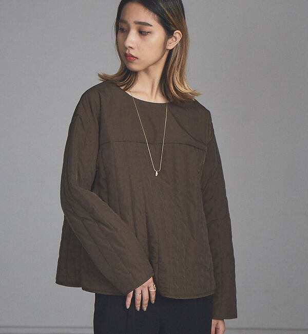 NOMINE「【展開店舗限定】キルト中綿プルオーバー」|スウェット・ジャージ|カーキ