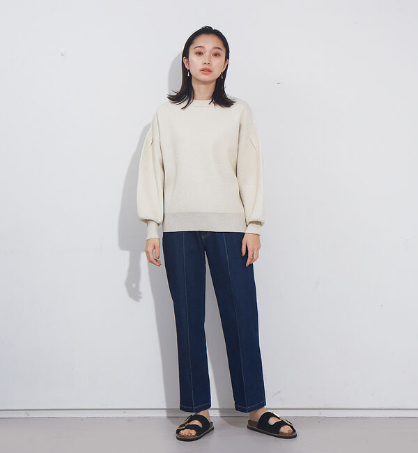 NOMINE「ラメプレーティングボリュームスリーブニット」|ニット・セーター|