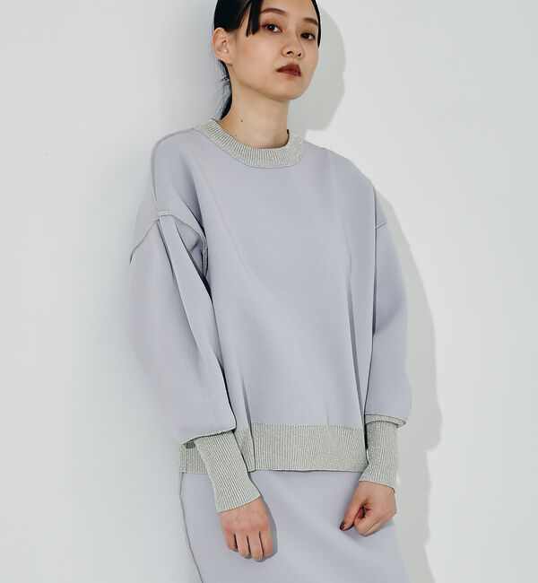 NOMINE「ラメプレーティングボリュームスリーブニット」|ニット・セーター|