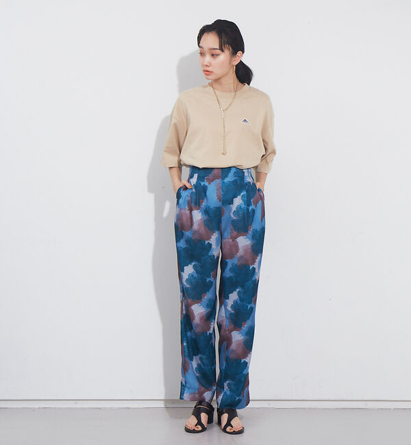 NOMINE「後ろゴムハイウエストタックパンツ」|スラックス|