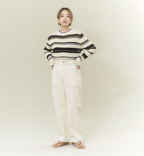 NOMINE「シアーボーダーニット」|ニット・セーター|
