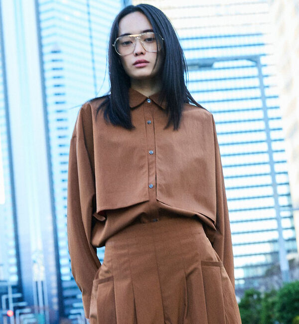 NOMINE「【セットアップ着用可】ロングフライ  ヨーク シャツ」|シャツ・ブラウス|アンバー