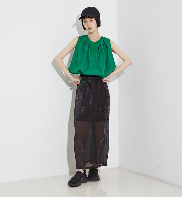 NOMINE「【セットアップ着用可】シャイン リンクル タイトスカート」|スカート|