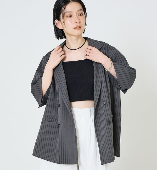 NOMINE「ハーフスリーブダブルジャケット【予約】」|テーラードジャケット|