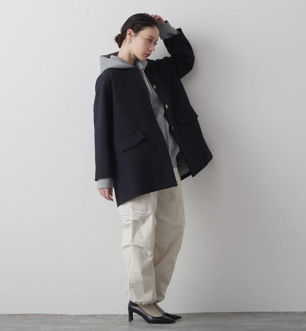 Liesse「メタルボタンAラインコート」|ブルゾン・スタジャン|