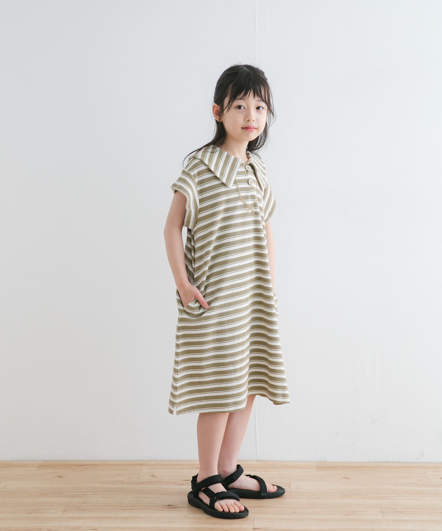 URBAN RESEARCH DOORS「『WEB/一部店舗限定サイズ』セーラーカラーカットワンピース(KIDS)」|ワンピース|
