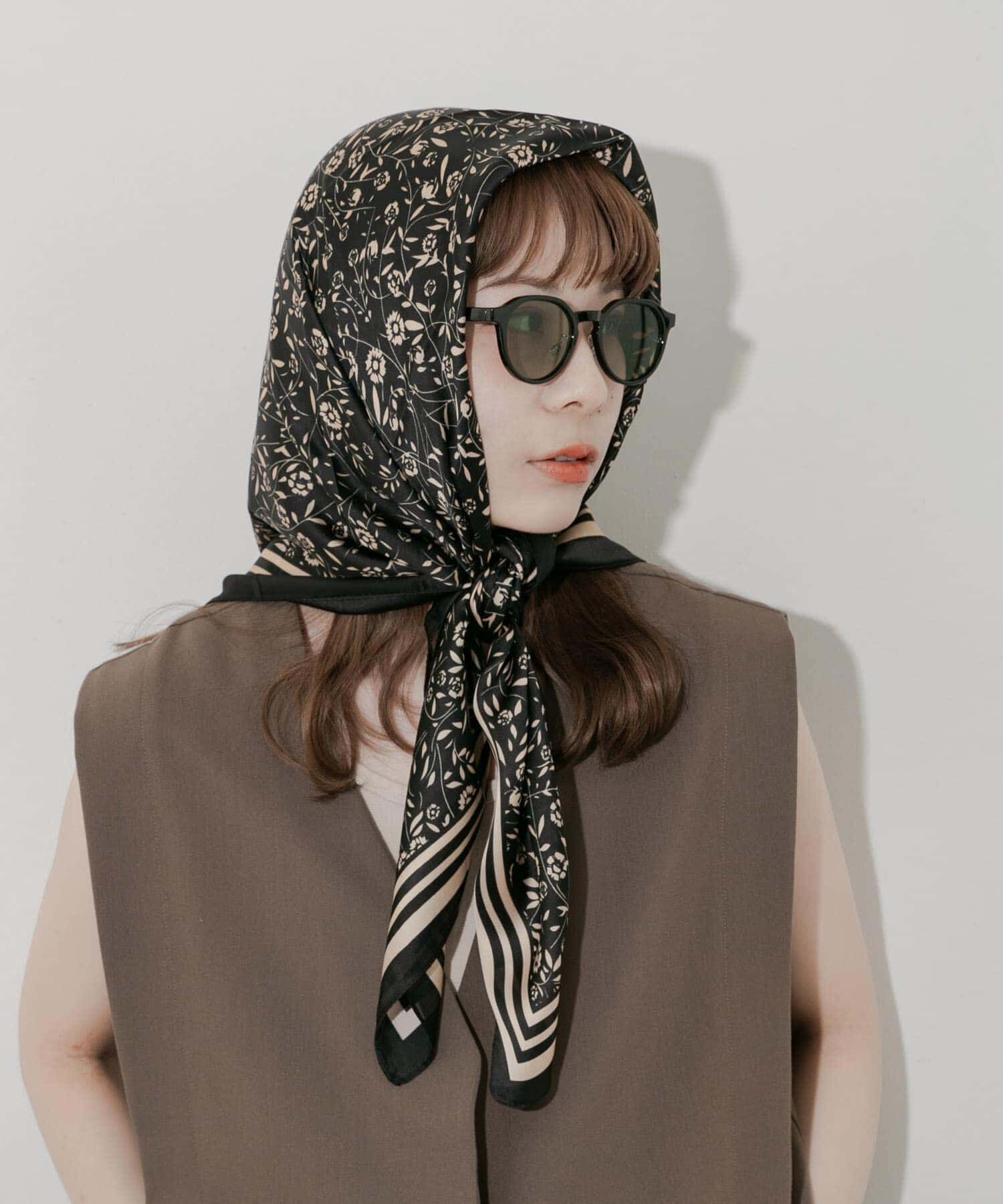 SMELLY「アソートビッグスカーフ」|バンダナ・スカーフ|ブラック