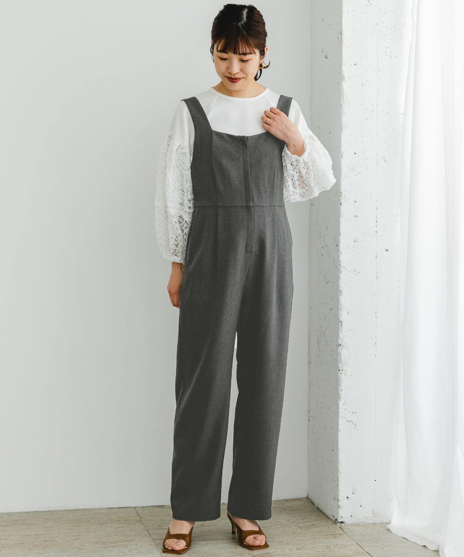 URBAN RESEARCH ROSSO「F by ROSSO　イージーケアワイドストレートオールインワン」|スカート|