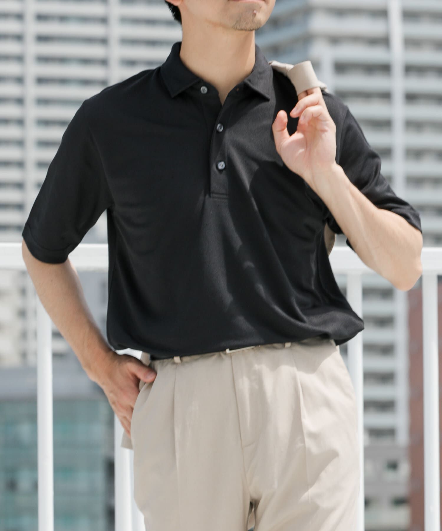 URBAN RESEARCH ROSSO「『WEB限定』『XLサイズあり』 リネン混カノコポロシャツ」|ポロシャツ|