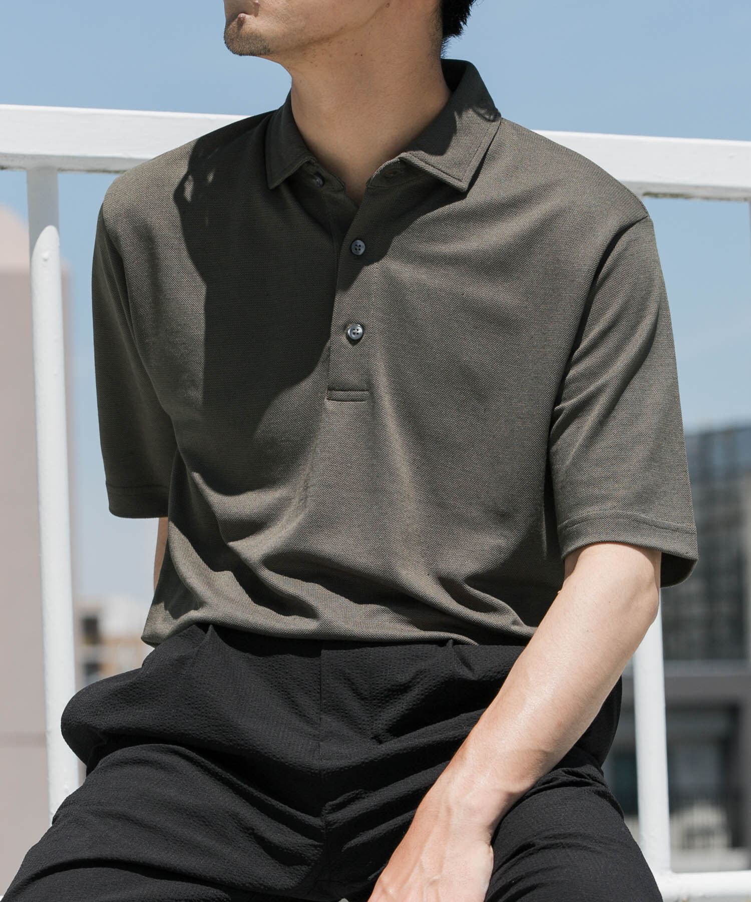 URBAN RESEARCH ROSSO「『WEB限定』『XLサイズあり』 リネン混カノコポロシャツ」|ポロシャツ|