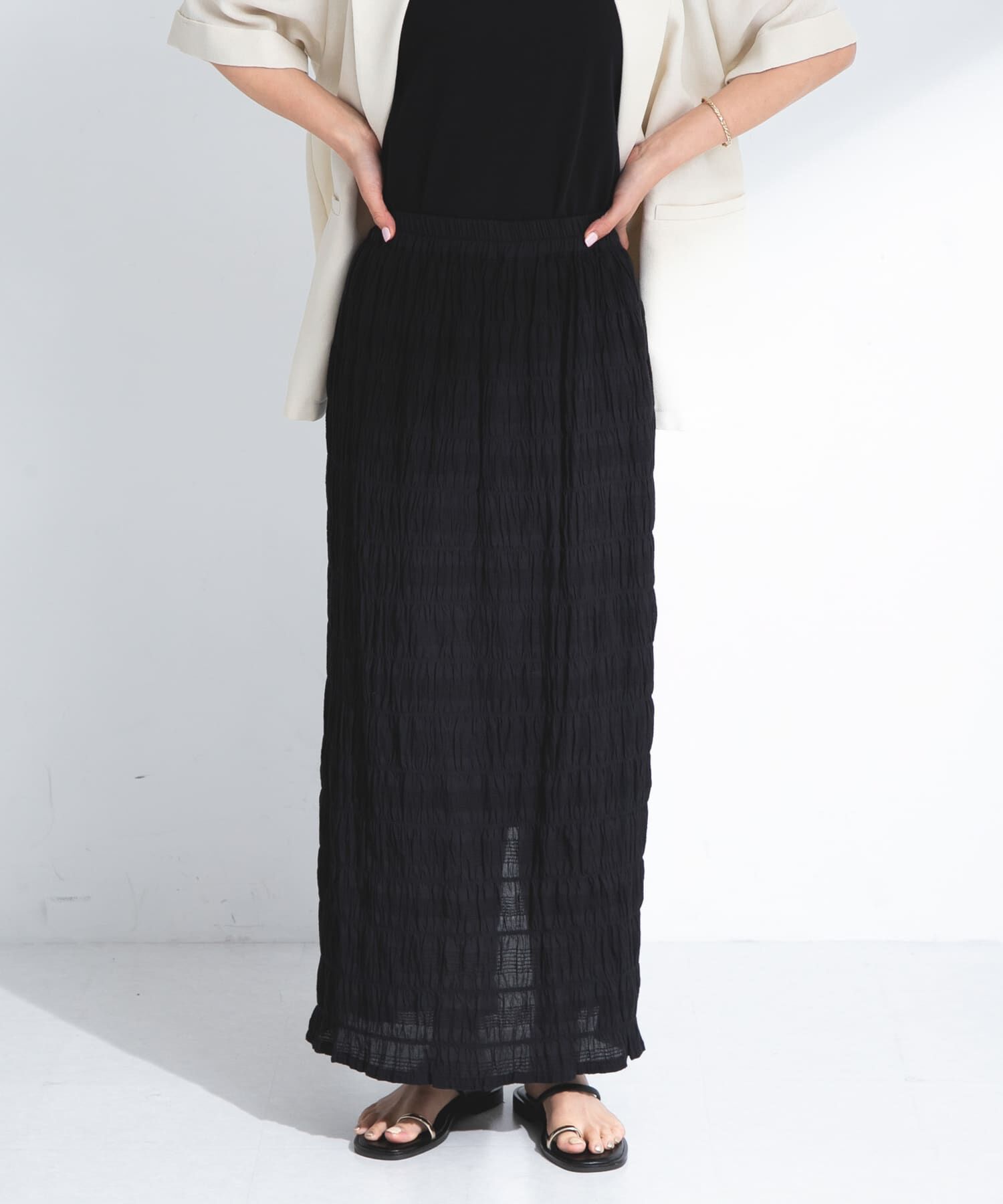 Sonny Label 「コットンシャーリングIラインスカート」|スカート|