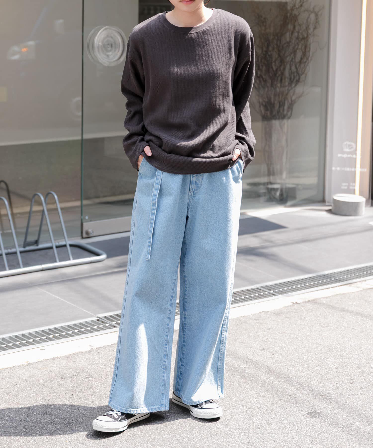 URBAN RESEARCH DOORS「FORK&SPOON　メッシュロングスリーブプルオーバー」|Tシャツ・カットソー|