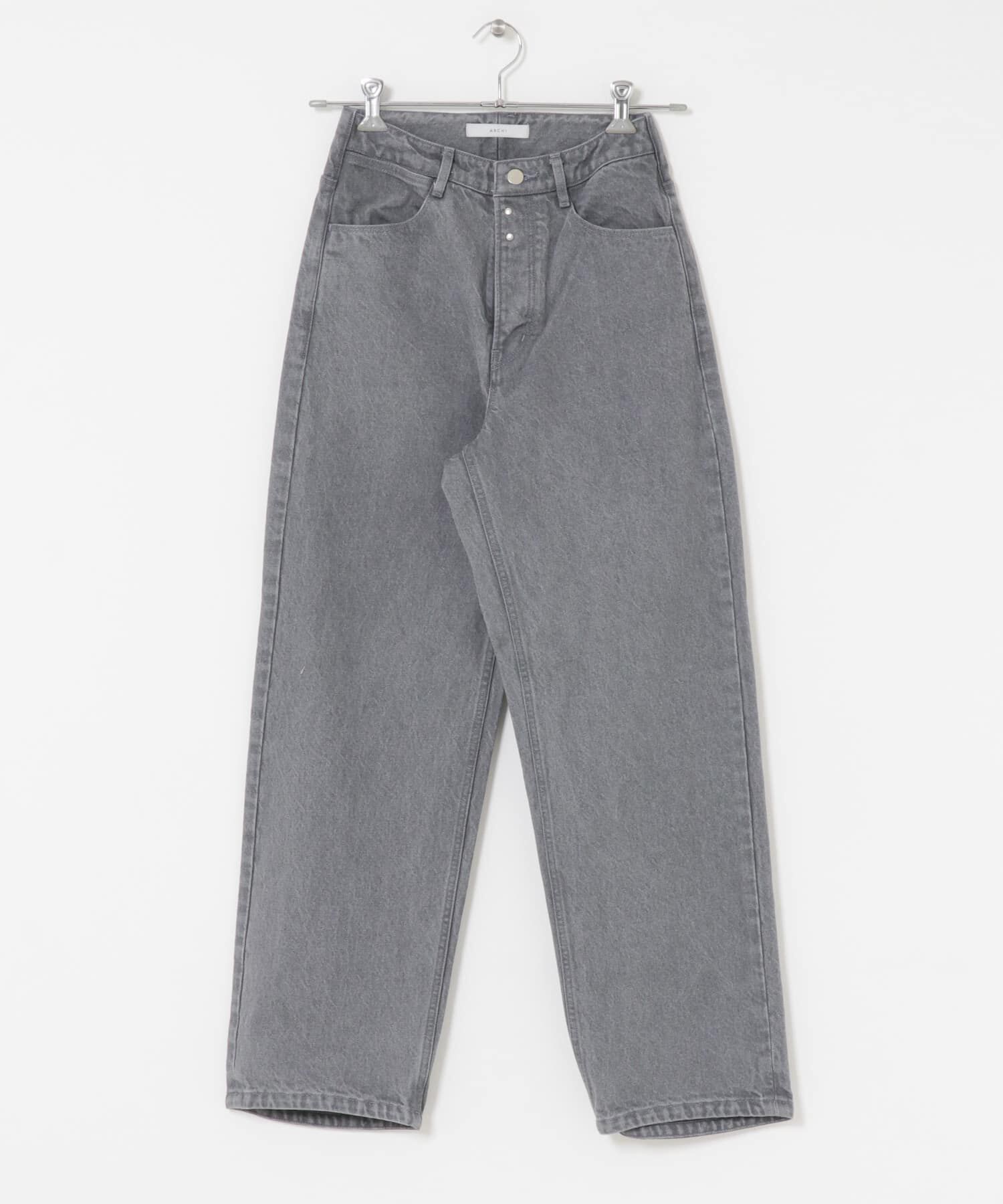 URBAN RESEARCH DOORS「ARCHI　14OZ DENIM WIDE PANTS」|デニム|グレー