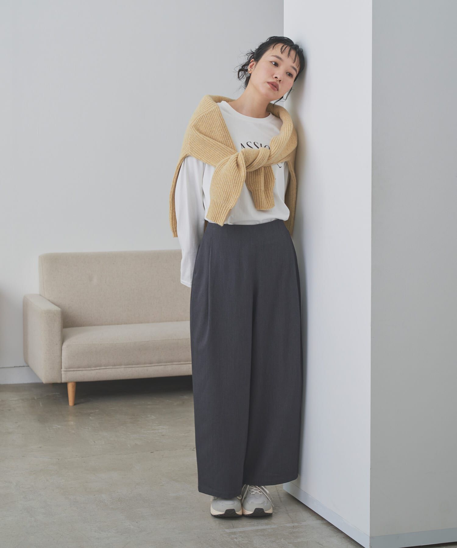 URBAN RESEARCH DOORS「『仁村紗和さん着用』『UR TECH』完声9分丈ワイドパンツ」|その他|