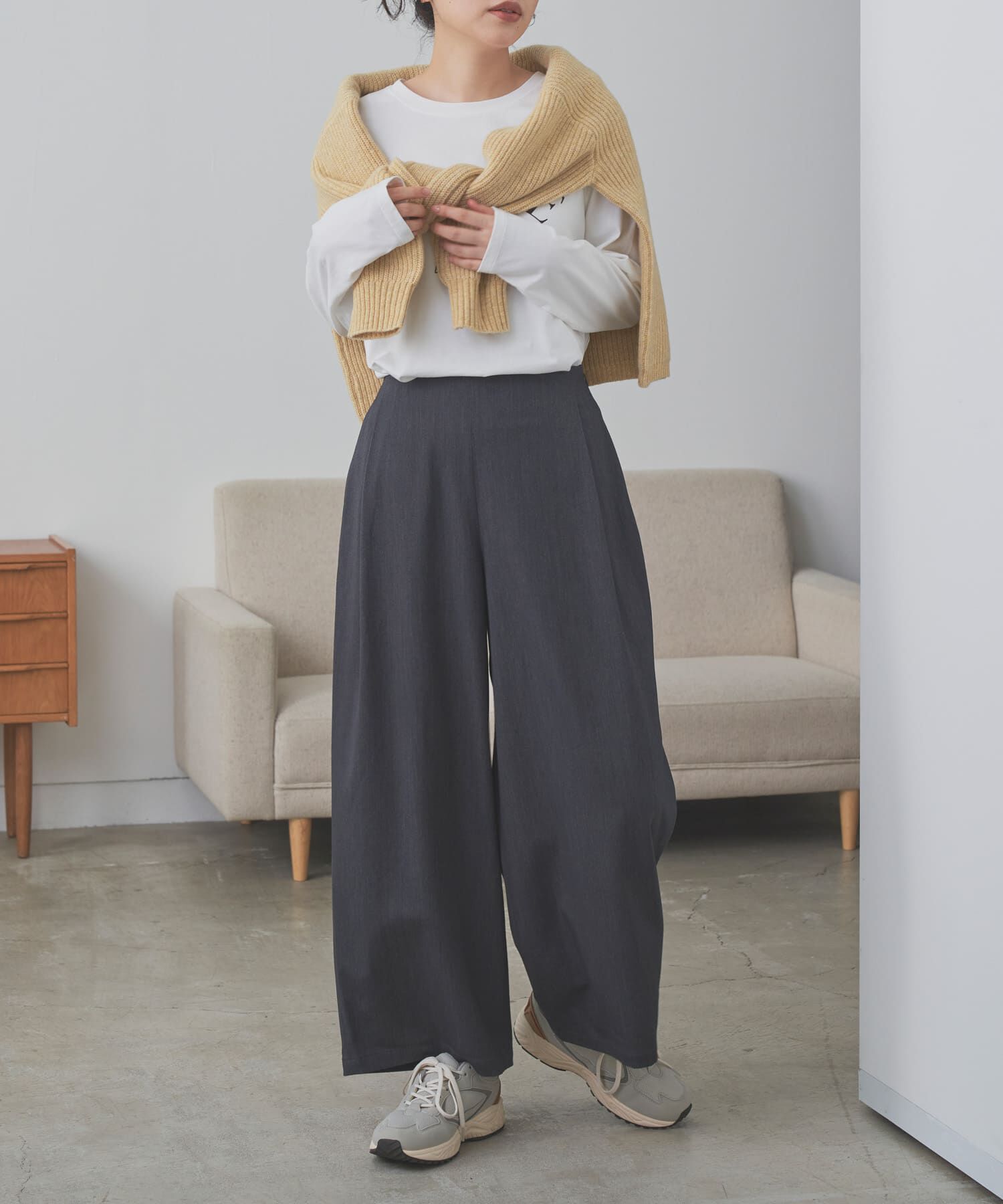 URBAN RESEARCH DOORS「『仁村紗和さん着用』『UR TECH』完声9分丈ワイドパンツ」|その他|