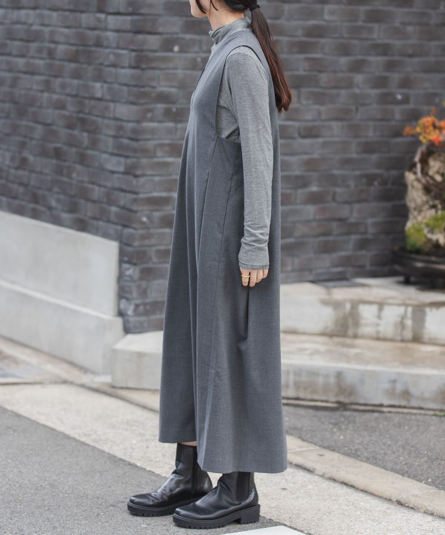 URBAN RESEARCH DOORS「FORK&SPOON　キャリーマンジャンパースカート」|ワンピース|