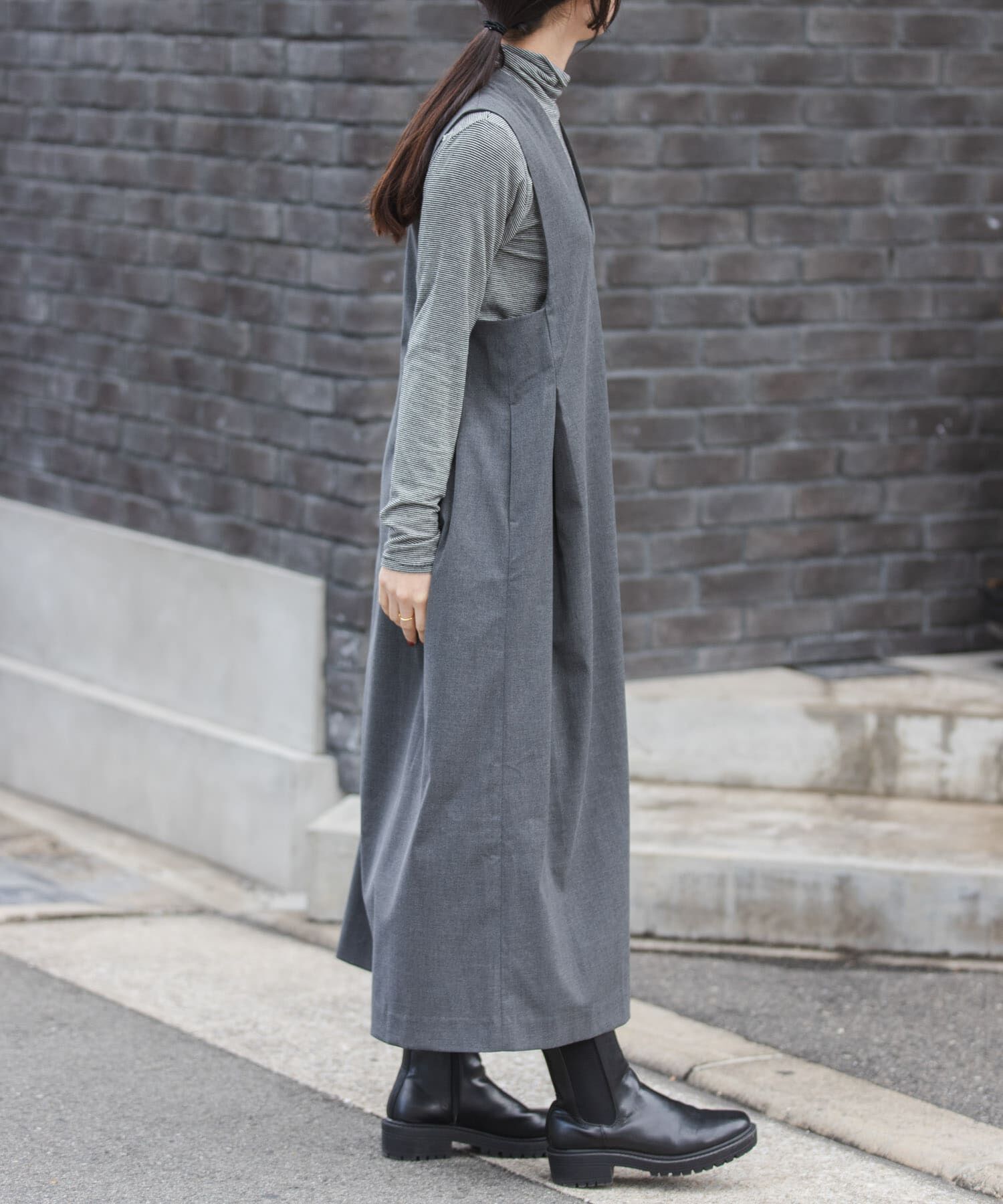 URBAN RESEARCH DOORS「FORK&SPOON　キャリーマンジャンパースカート」|ワンピース|