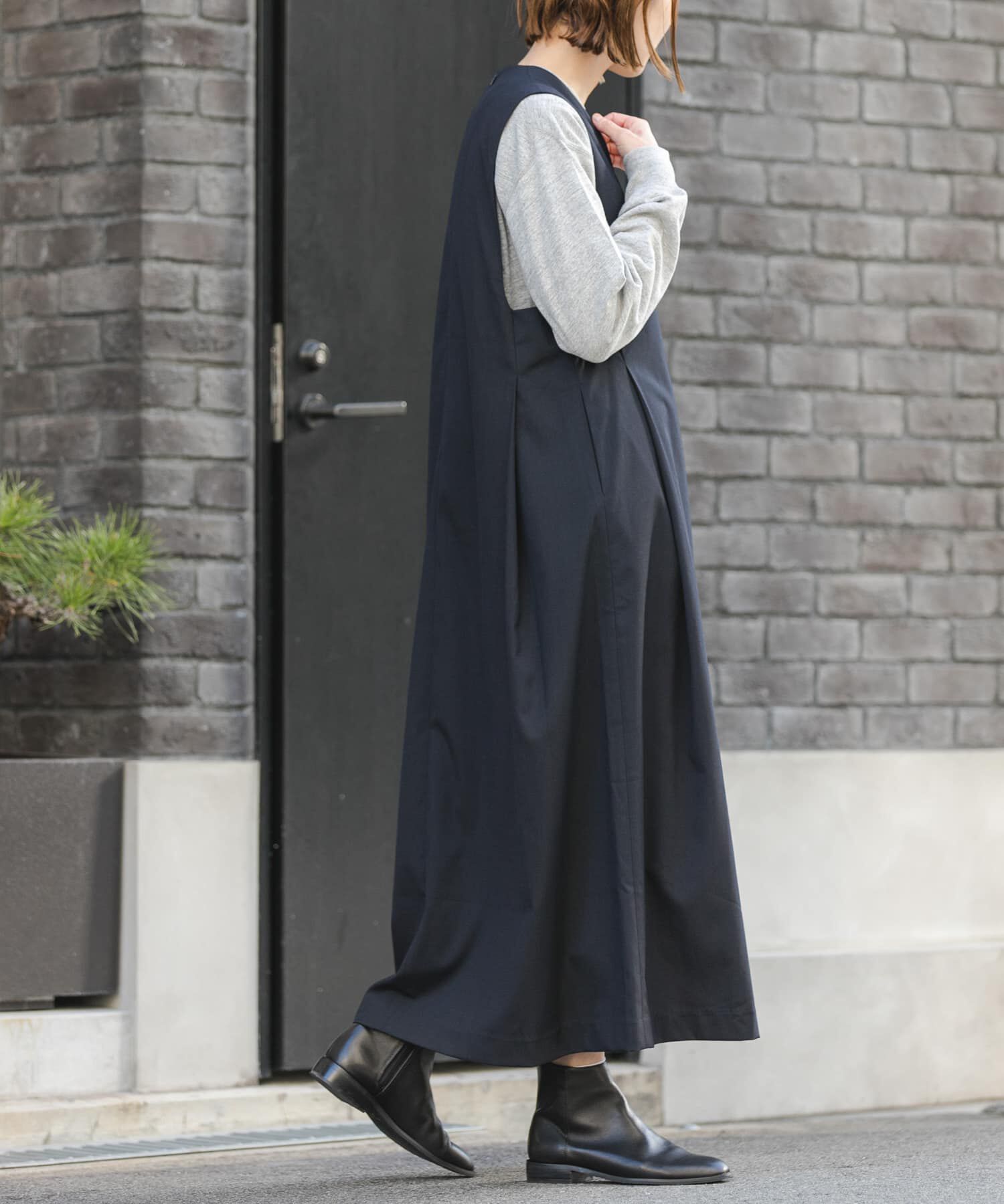 URBAN RESEARCH DOORS「FORK&SPOON　キャリーマンジャンパースカート」|ワンピース|