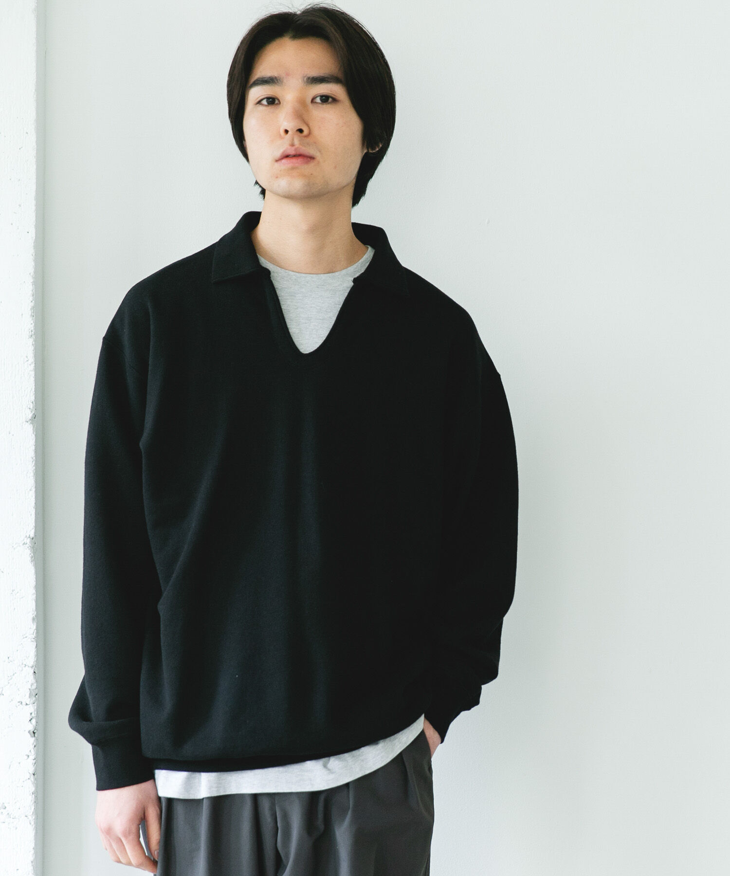 URBAN RESEARCH DOORS「TOMPKINS裏毛 スキッパースウェット」|スウェット・ジャージ|