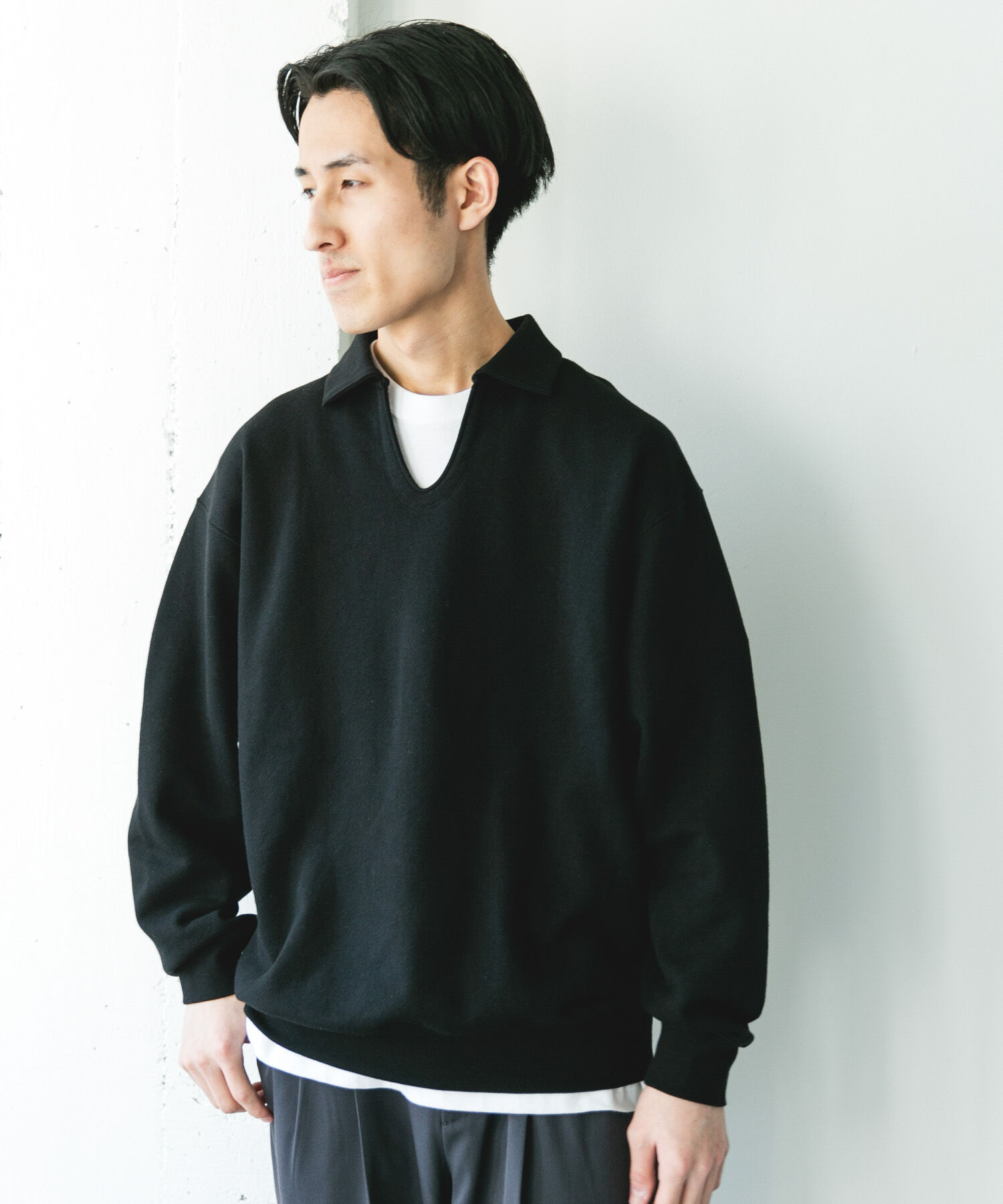 URBAN RESEARCH DOORS「TOMPKINS裏毛 スキッパースウェット」|スウェット・ジャージ|