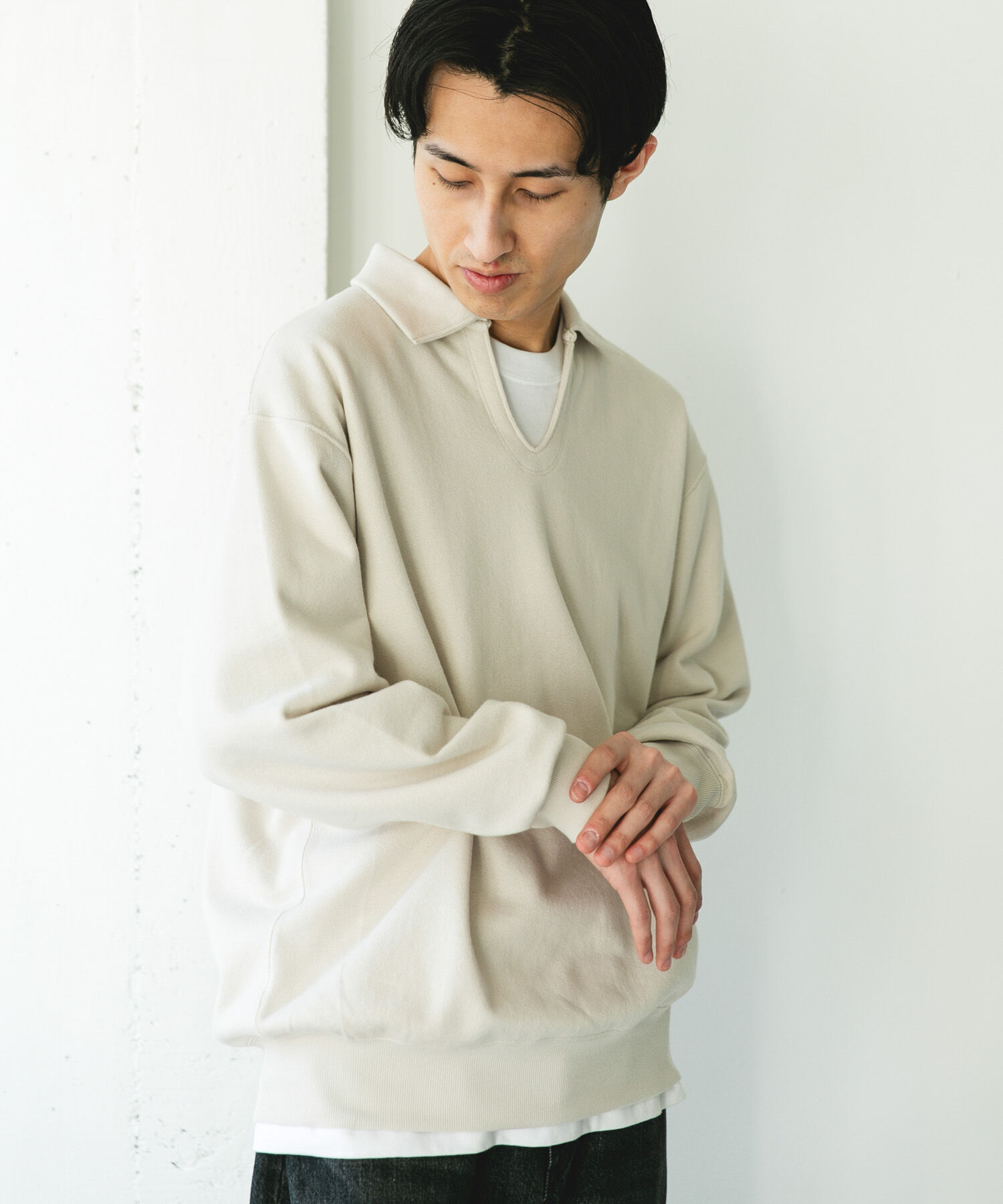 URBAN RESEARCH DOORS「TOMPKINS裏毛 スキッパースウェット」|スウェット・ジャージ|