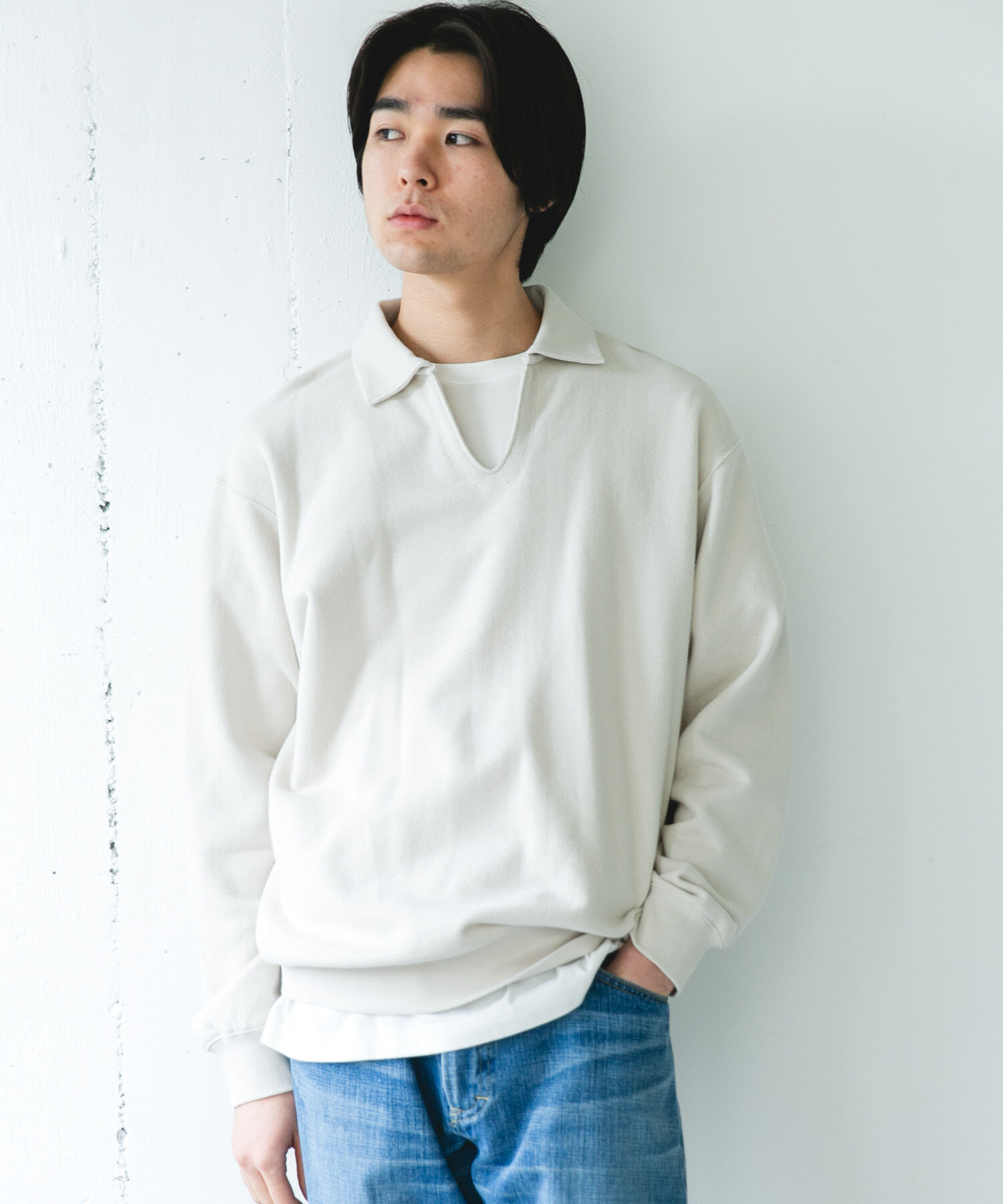 URBAN RESEARCH DOORS「TOMPKINS裏毛 スキッパースウェット」|スウェット・ジャージ|