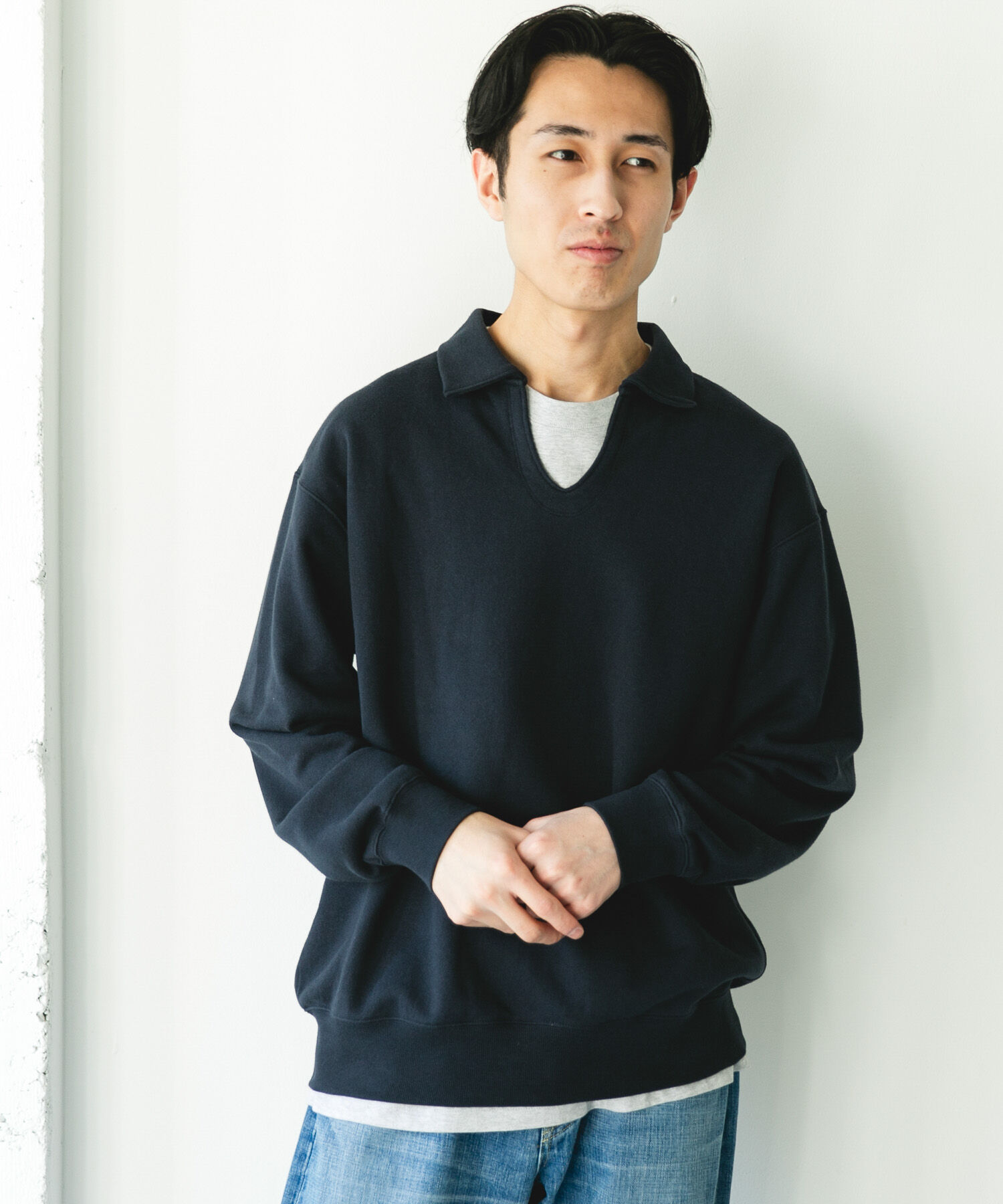 URBAN RESEARCH DOORS「TOMPKINS裏毛 スキッパースウェット」|スウェット・ジャージ|