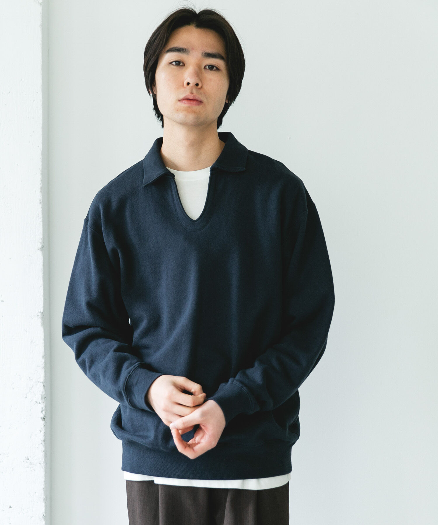 URBAN RESEARCH DOORS「TOMPKINS裏毛 スキッパースウェット」|スウェット・ジャージ|