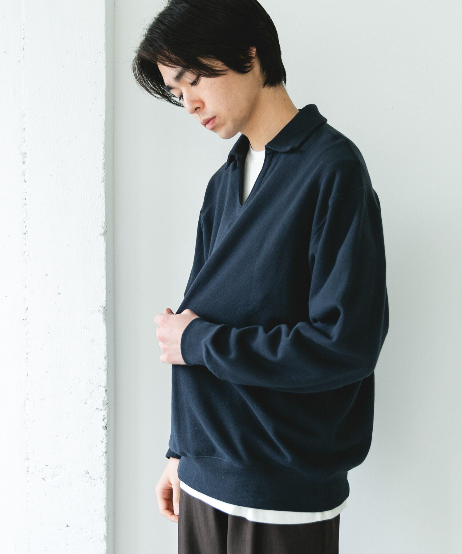 URBAN RESEARCH DOORS「TOMPKINS裏毛 スキッパースウェット」|スウェット・ジャージ|