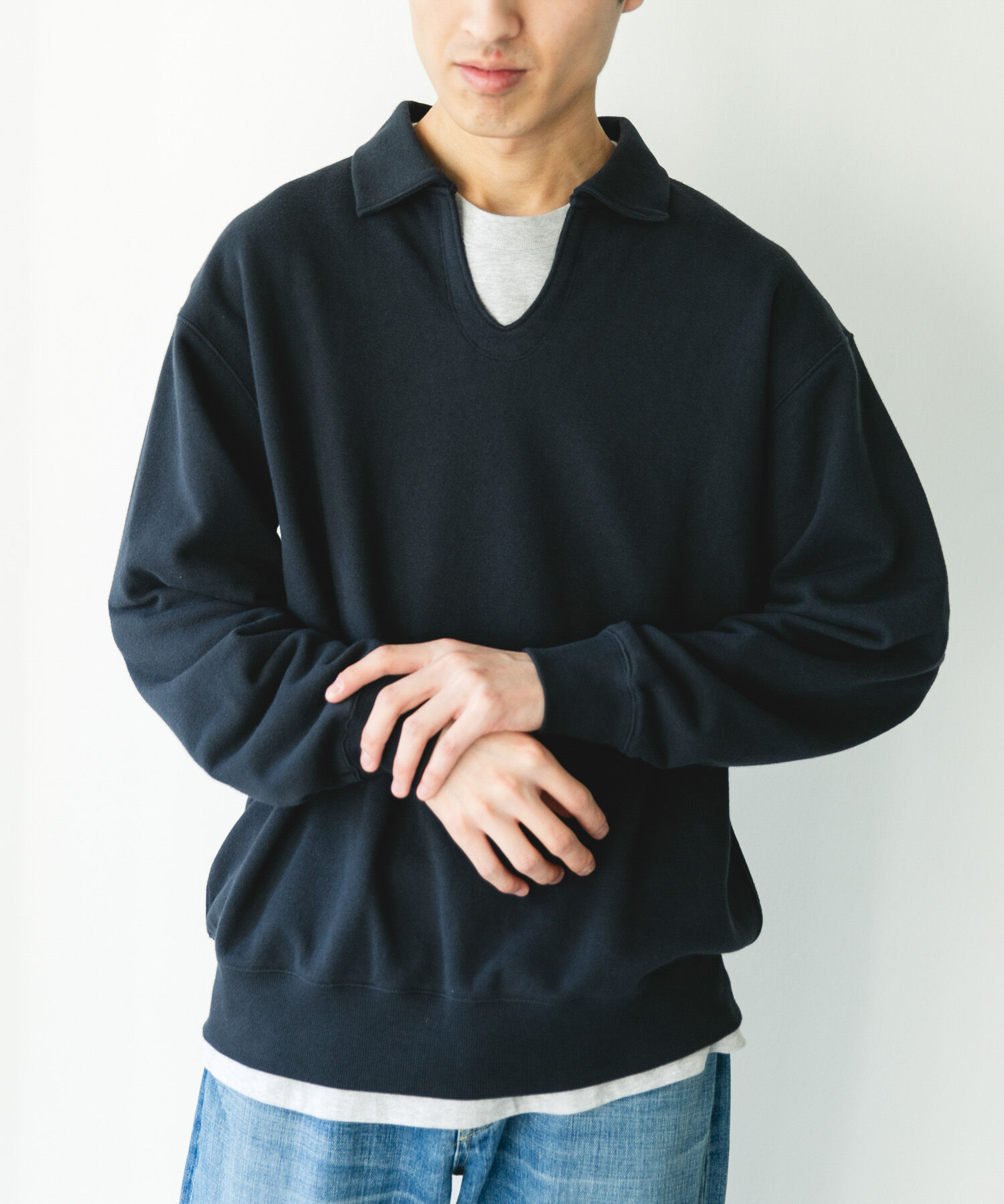 URBAN RESEARCH DOORS「TOMPKINS裏毛 スキッパースウェット」|スウェット・ジャージ|