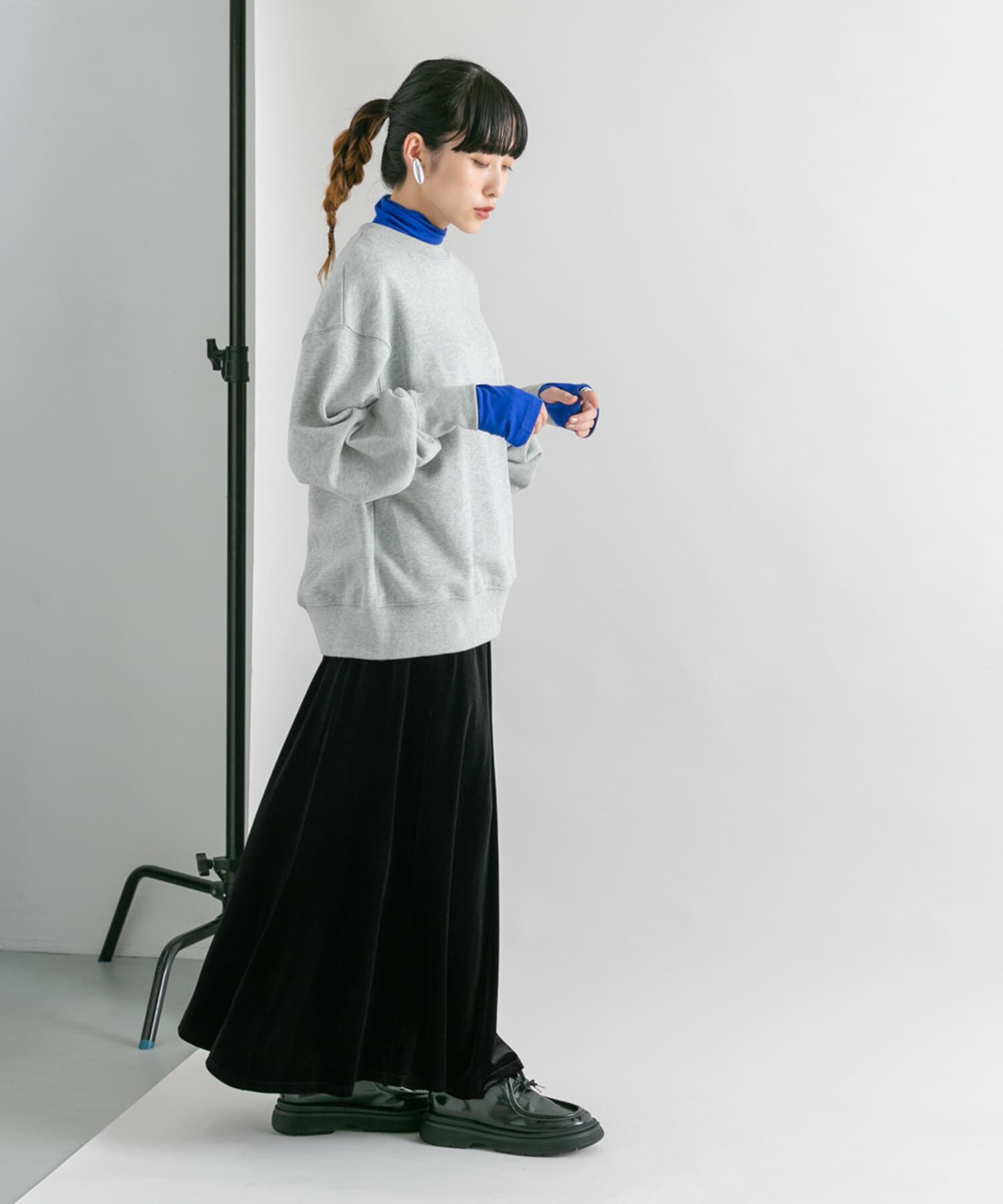  「セミフレアベロアスカート」|スカート|