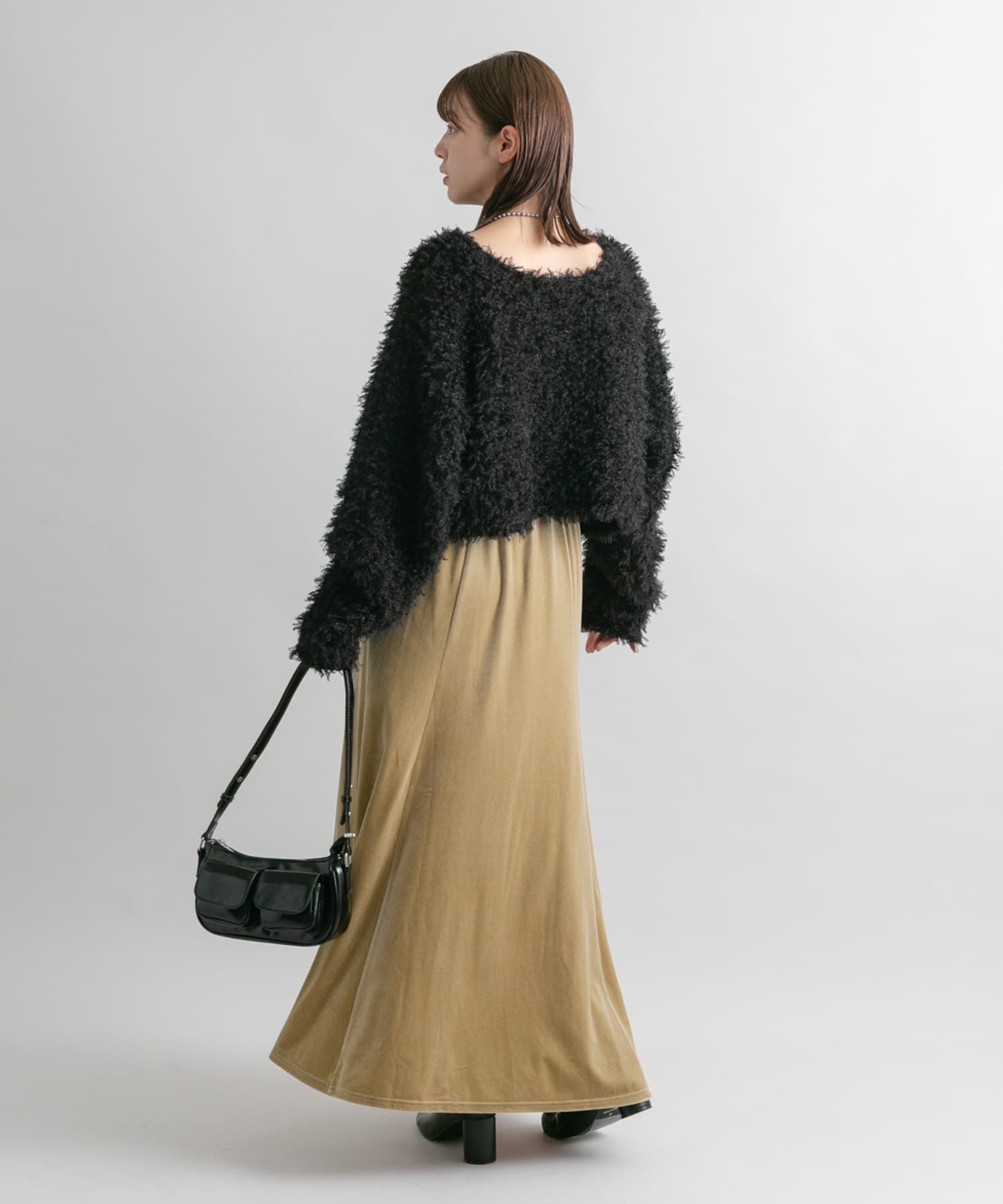  「セミフレアベロアスカート」|スカート|