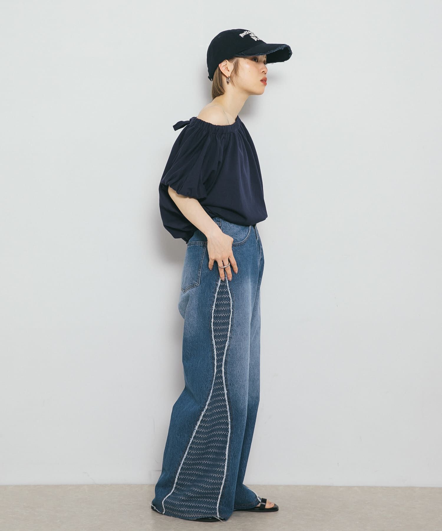  「リボンギャザースウェット」|スウェット・ジャージ|