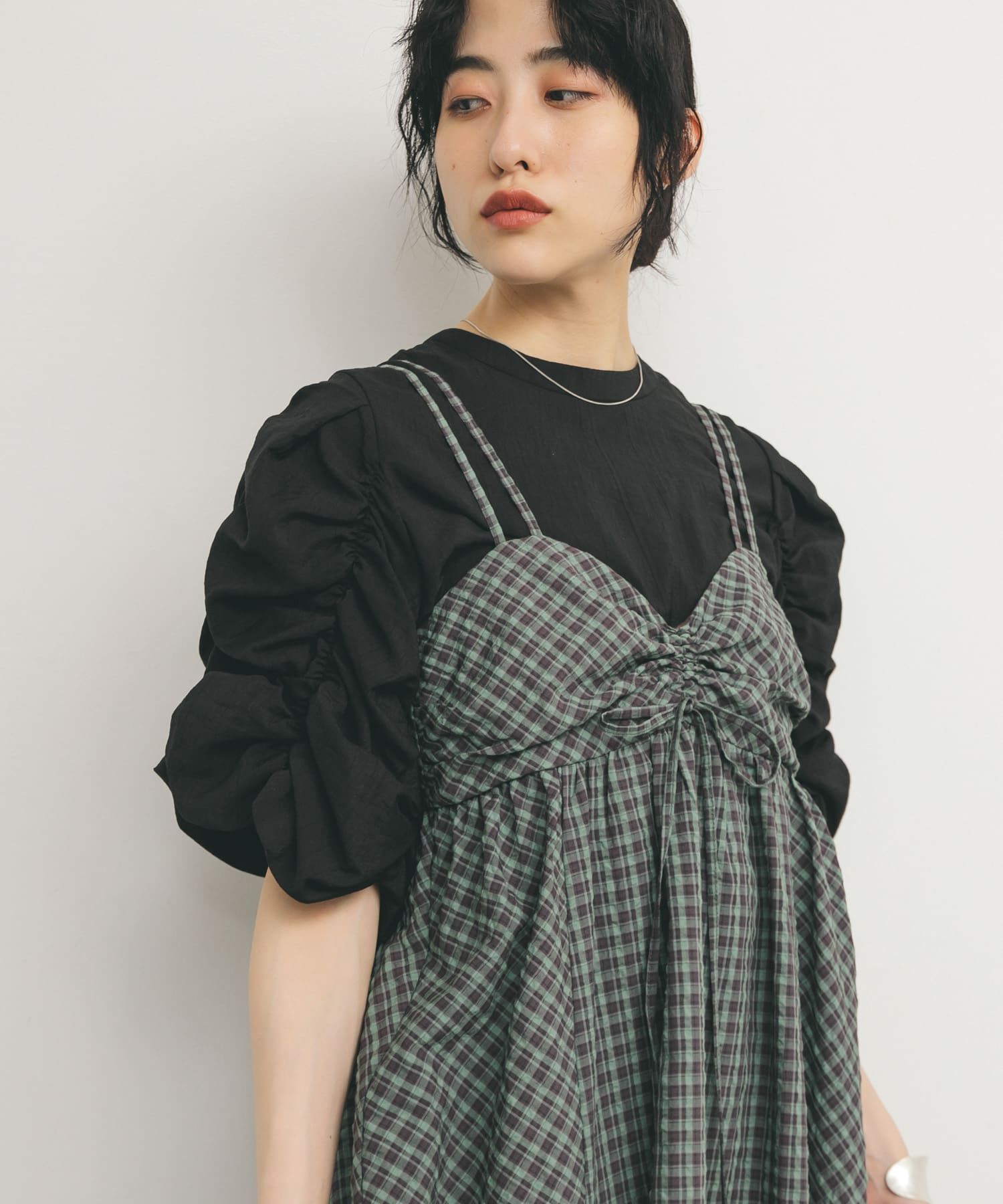  「シャーリングスリーブブラウス」|シャツ・ブラウス|