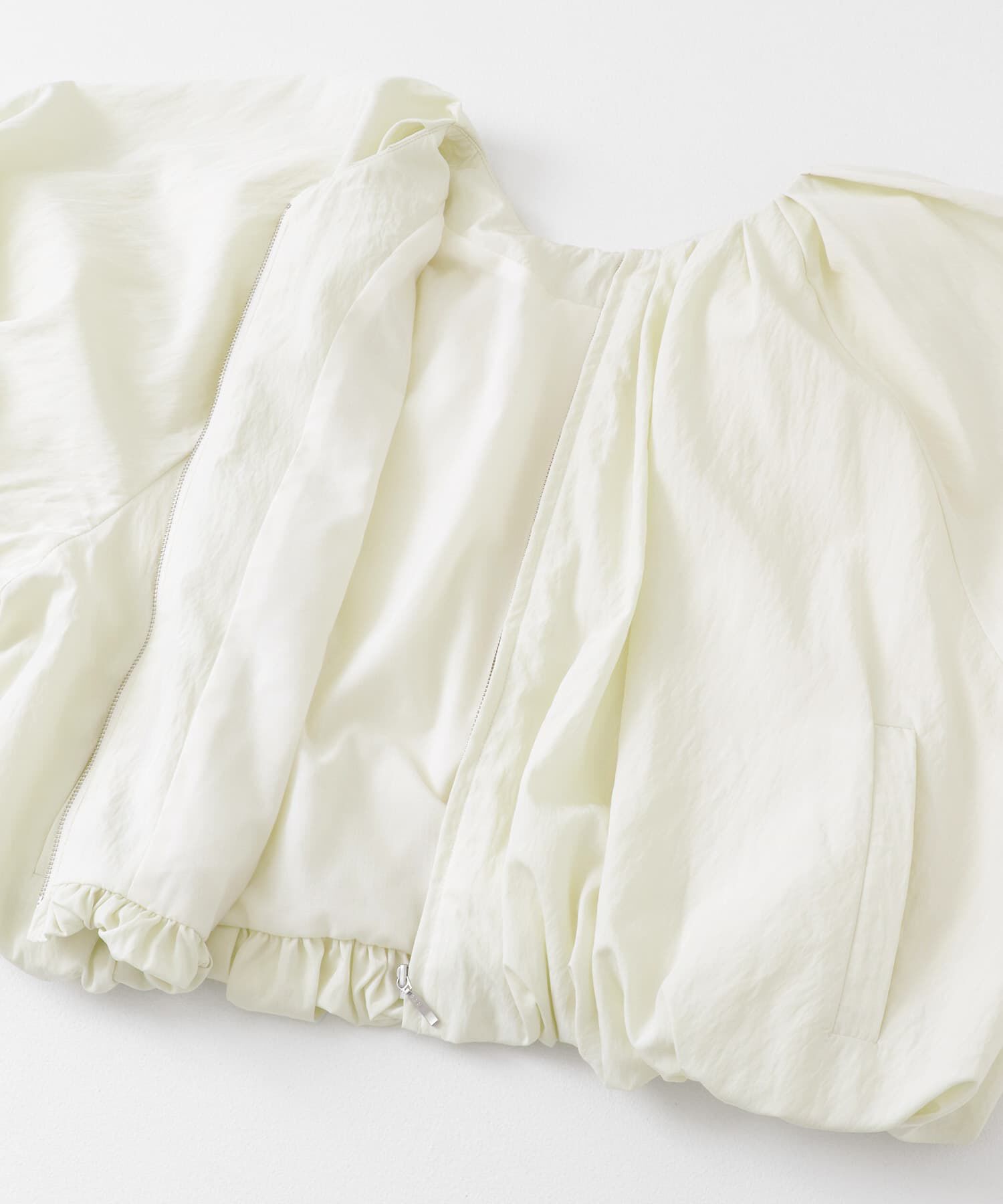  「バルーンジャケット」|ノーカラーコート|