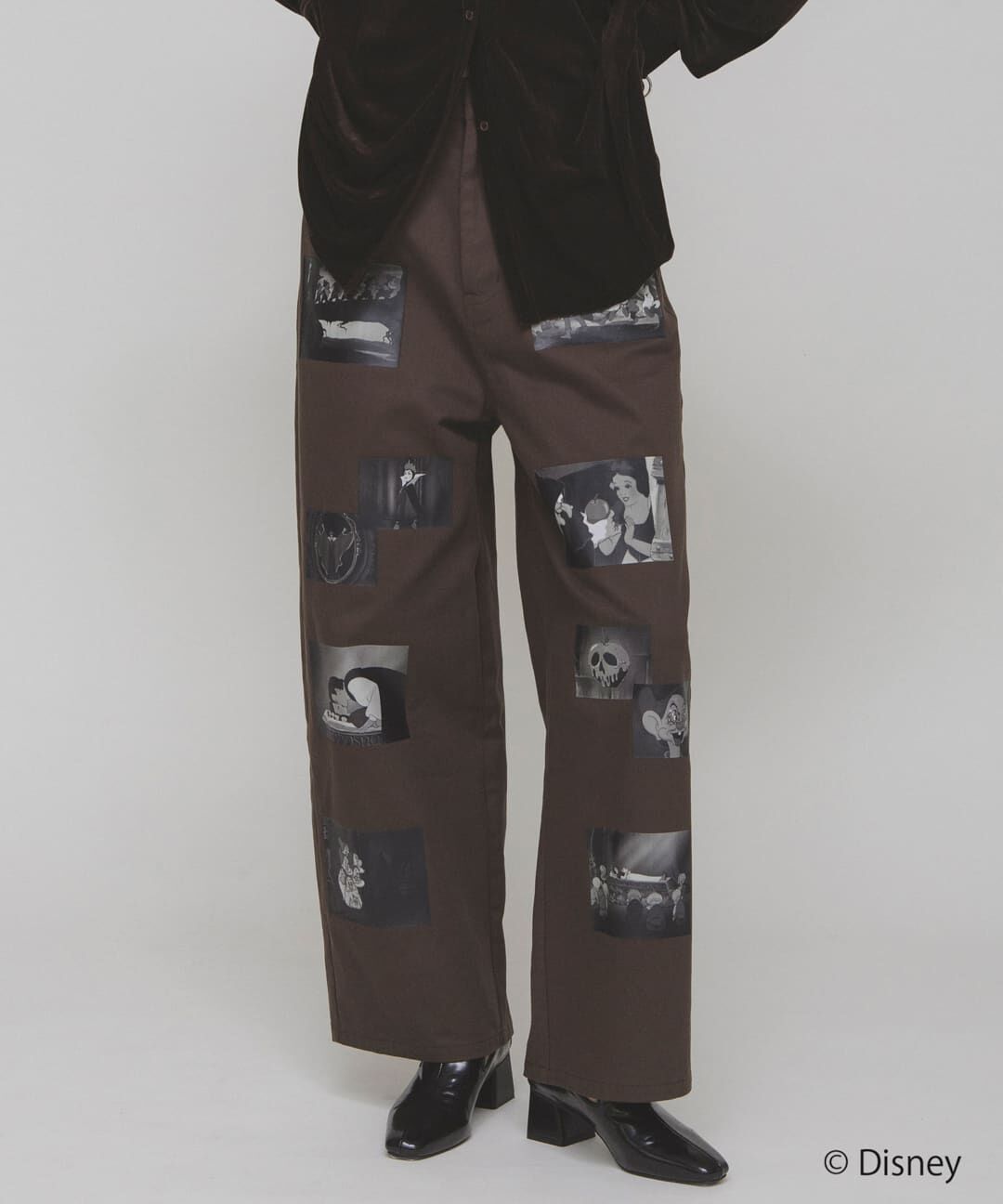  「Snow White/プリントパンツ」|その他|チャコールグレー