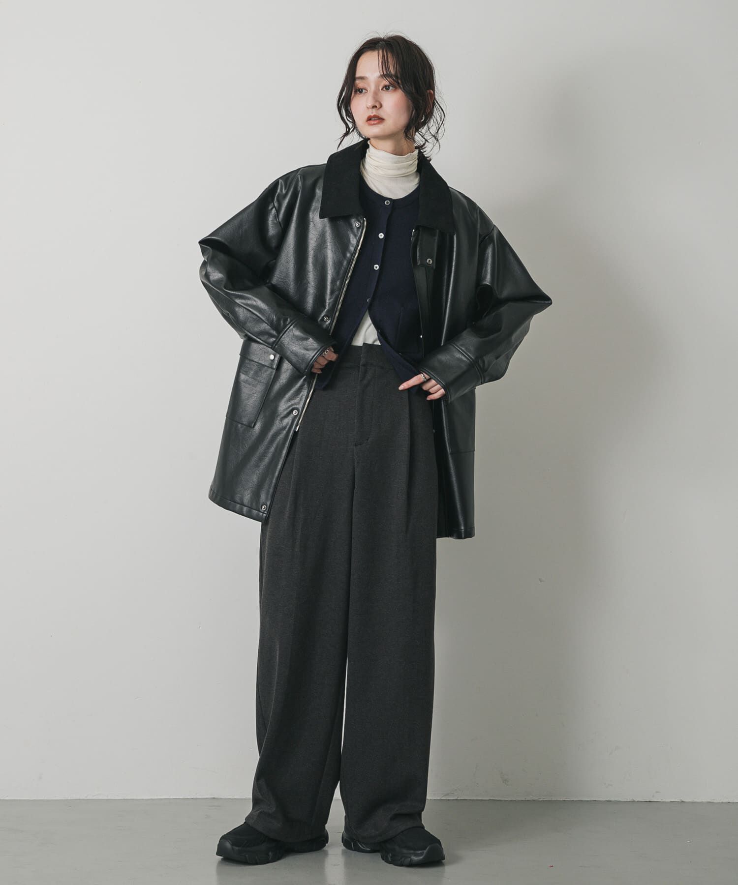 SENSE OF PLACE by URBAN RESEARCH「FLハンティングジャケット」|ノーカラーコート|