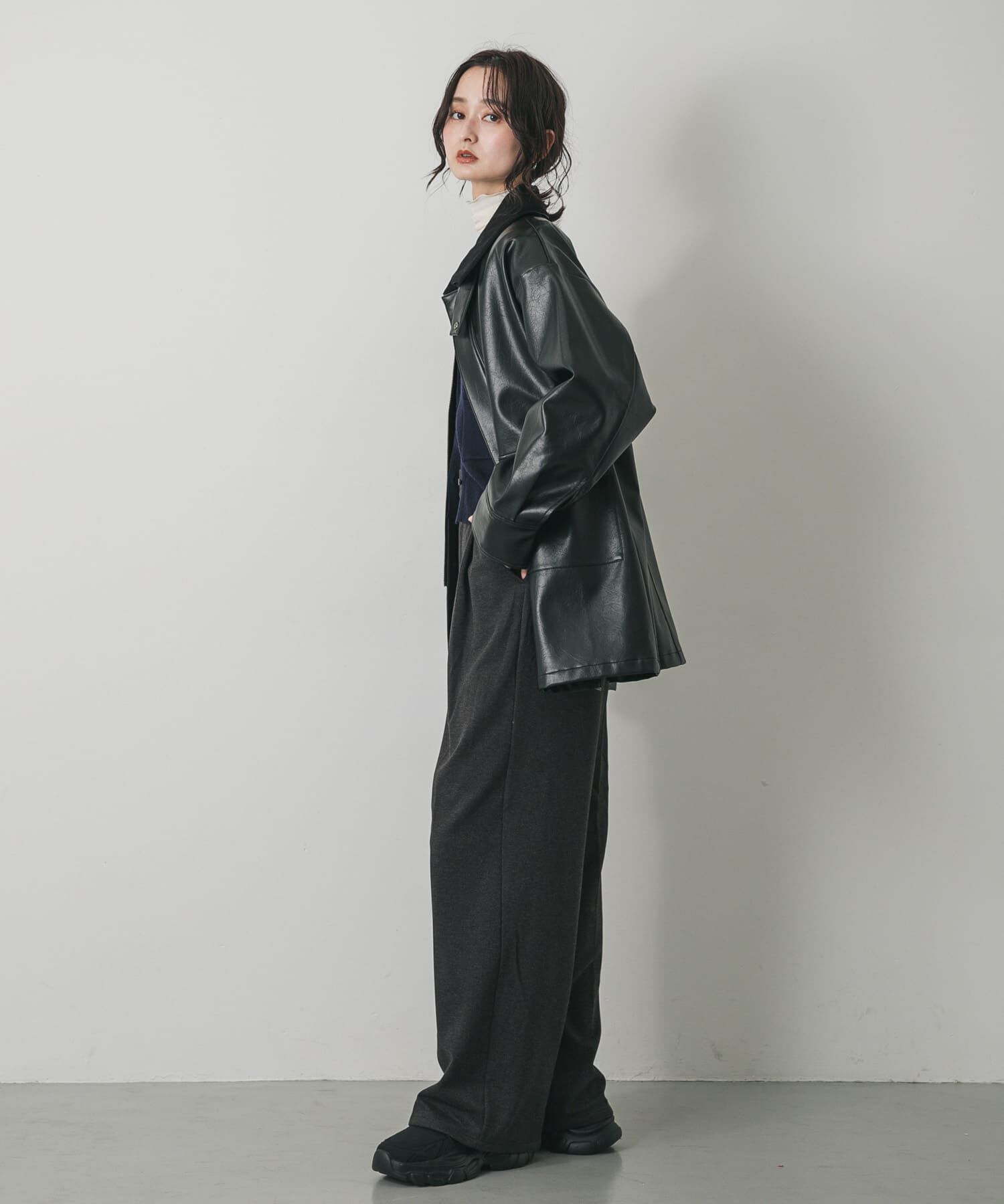 SENSE OF PLACE by URBAN RESEARCH「FLハンティングジャケット」|ノーカラーコート|