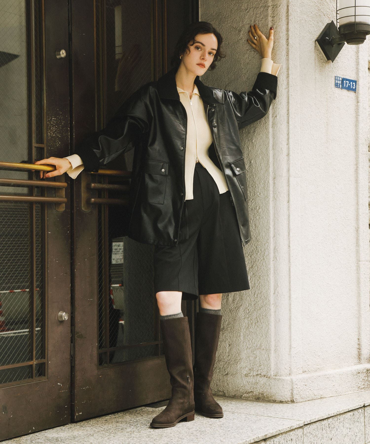 SENSE OF PLACE by URBAN RESEARCH「FLハンティングジャケット」|ノーカラーコート|