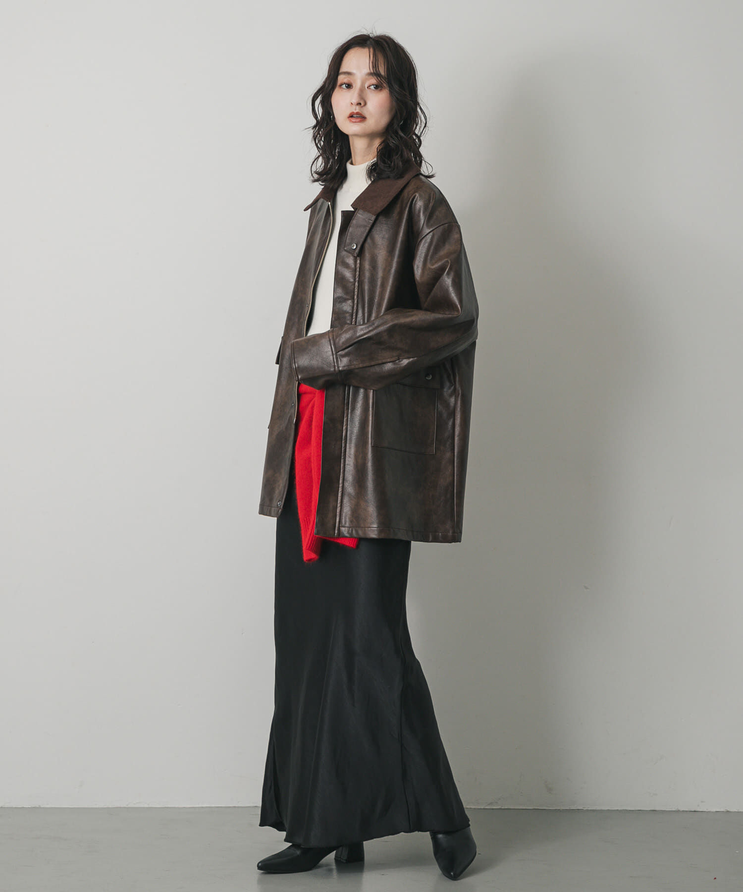 SENSE OF PLACE by URBAN RESEARCH「FLハンティングジャケット」|ノーカラーコート|