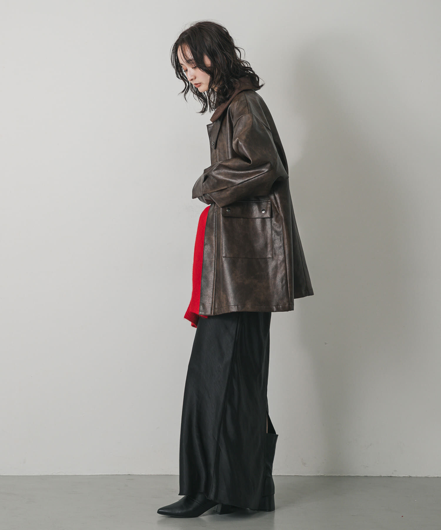 SENSE OF PLACE by URBAN RESEARCH「FLハンティングジャケット」|ノーカラーコート|