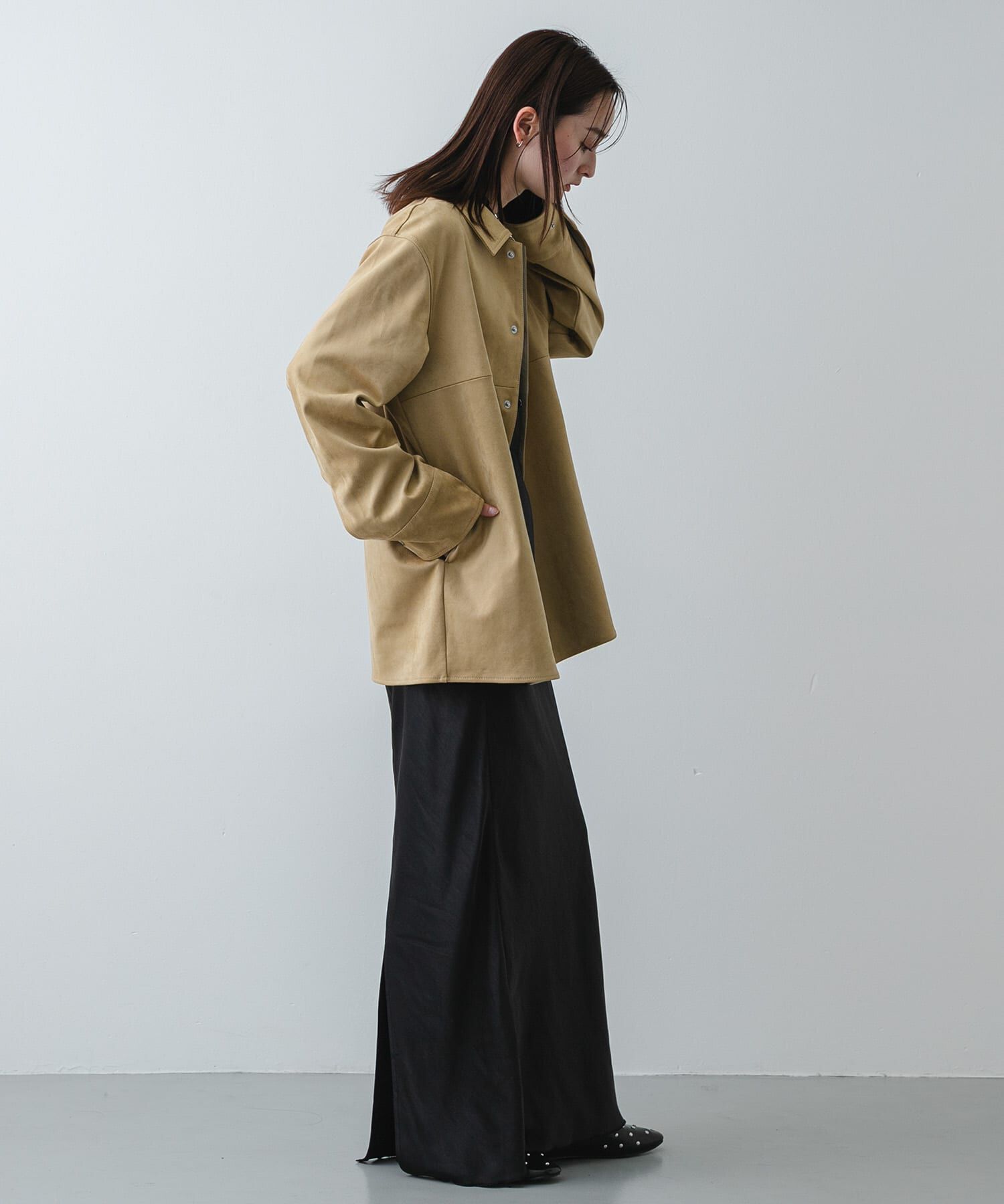 SENSE OF PLACE by URBAN RESEARCH「FSステンカラージャケット」|ノーカラーコート|