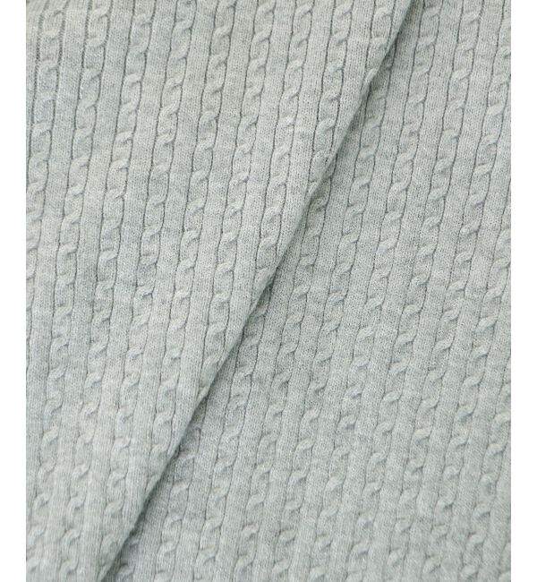  「バイカラーリボンケーブルニットカーデ」|カーディガン|