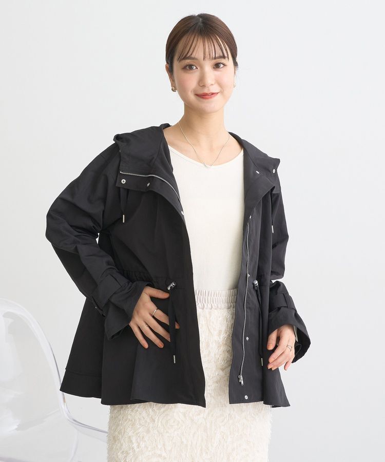 earth music&ecology「ドロストペプラムマウンテンパーカー」|ブルゾン・スタジャン|