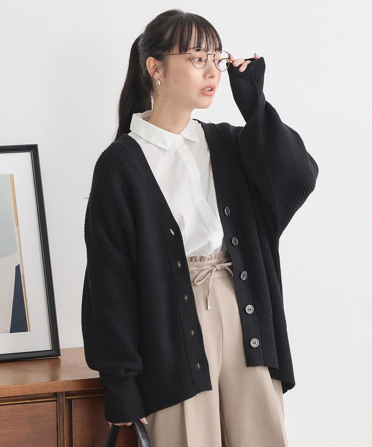 earth music&ecology「アンチピリングVネックカーディガン」|カーディガン|