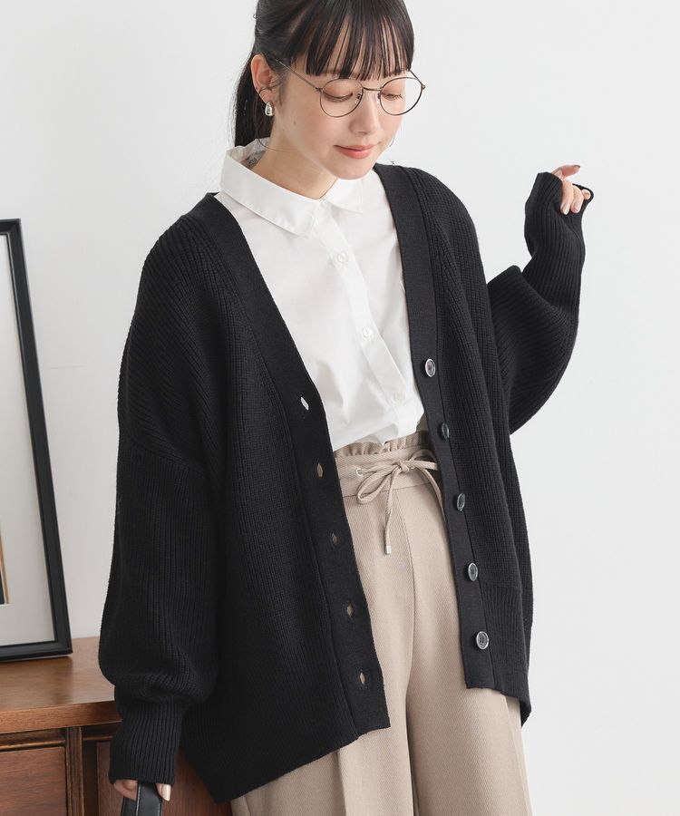 earth music&ecology「アンチピリングVネックカーディガン」|カーディガン|